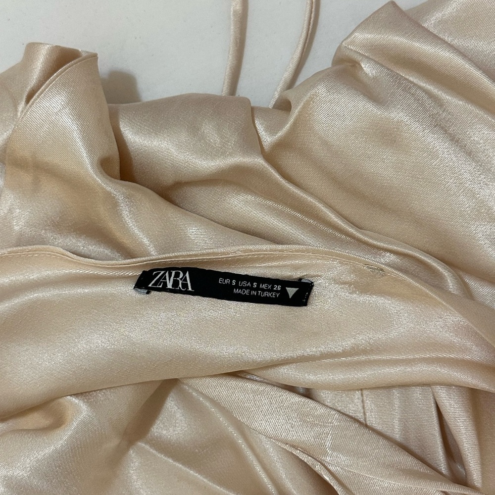 Zara Satin Top in Cream - Picture 5 of 5